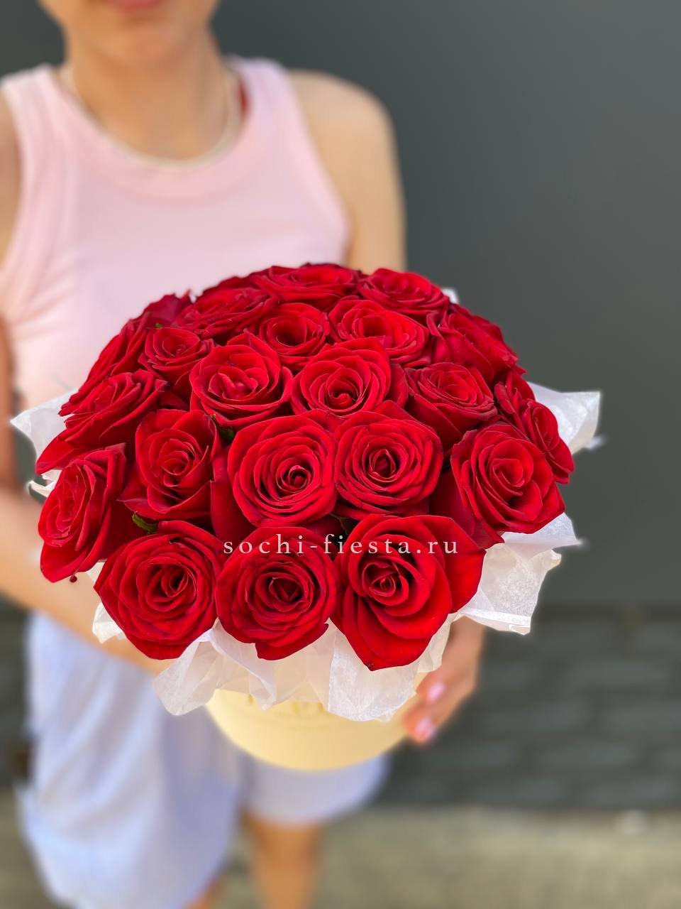 свадебная коробка XL с пионами для церемонии в Мурманске