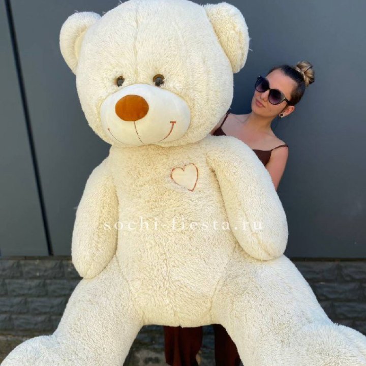 Белый плюшевый мишка большой в Мурманске