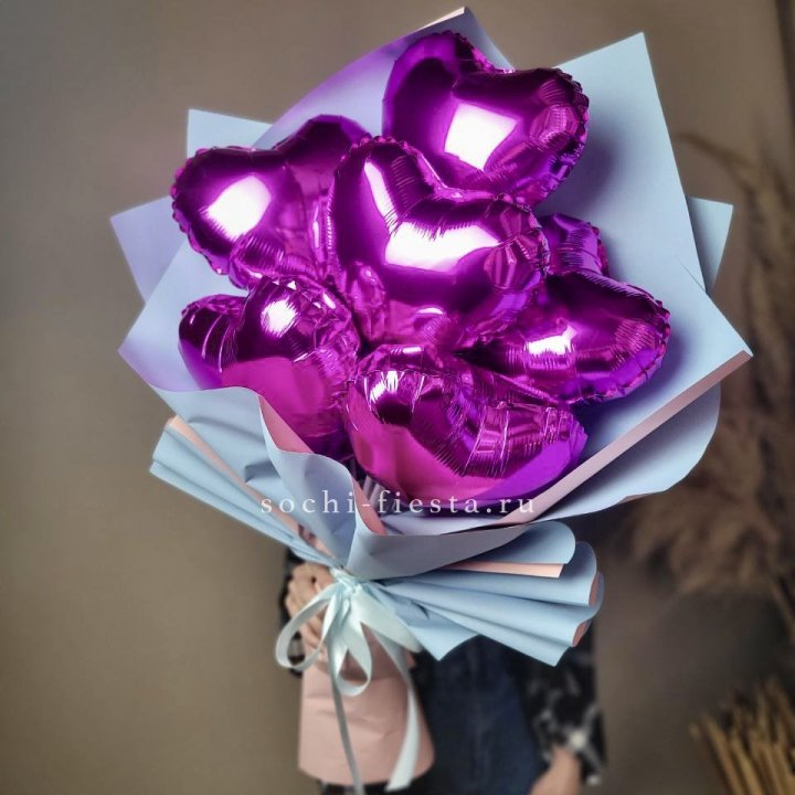 Букет из шаров сердец  в Мурманске