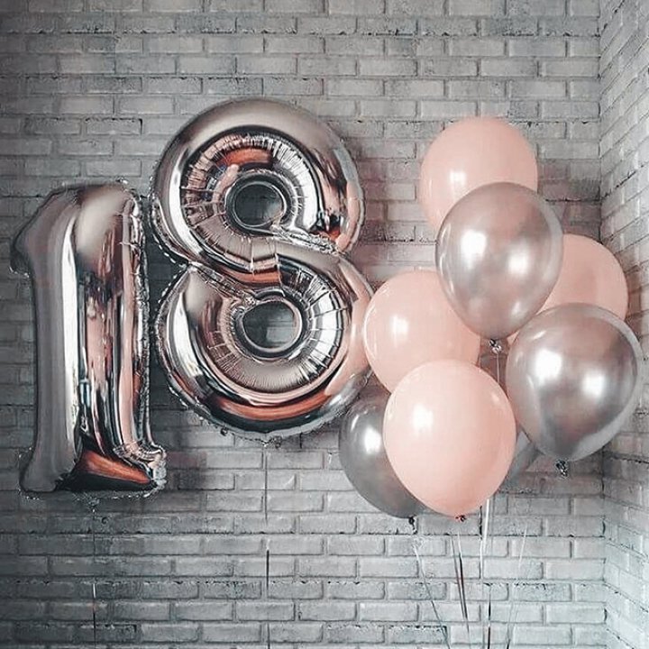 Фольгированный шар Серебряная Цифра в Мурманске