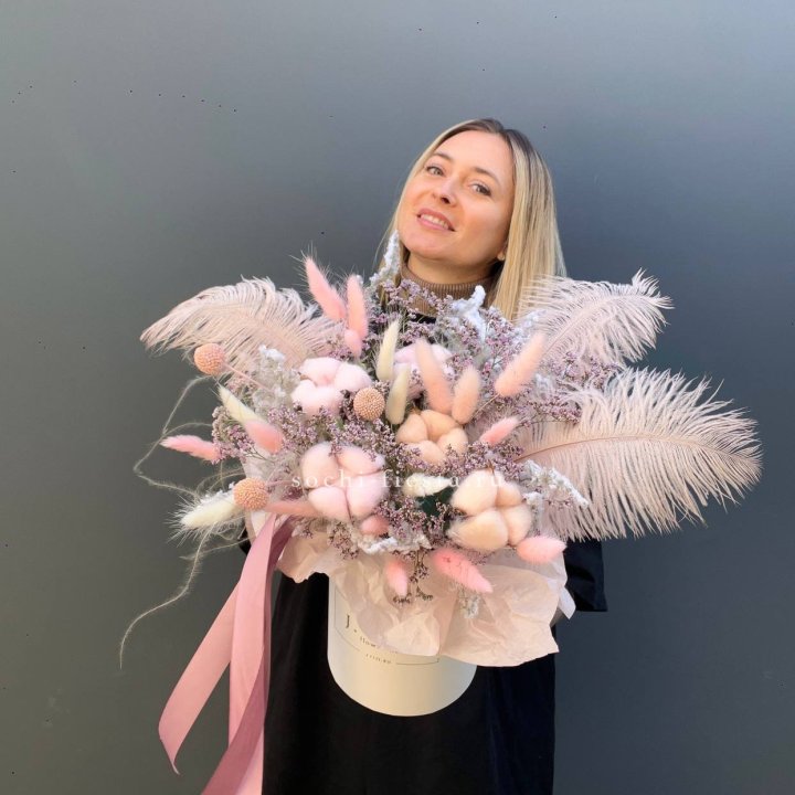 Авторский бокс с сухоцветами в Мурманске