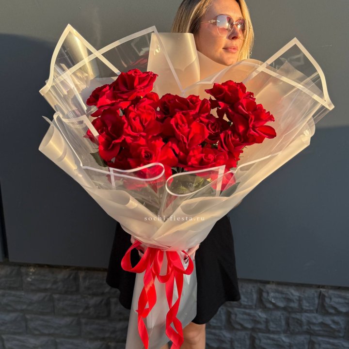  Букет  высоких роз 15 шт в Мурманске