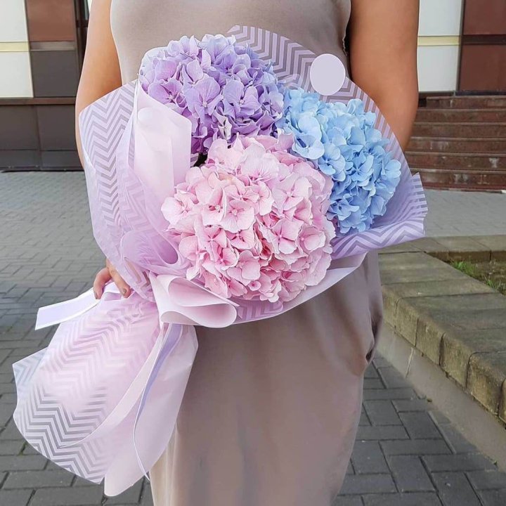 Букет гортензий "Пуф" в Мурманске