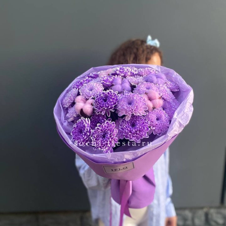 Хризантемы с хлопком в Мурманске