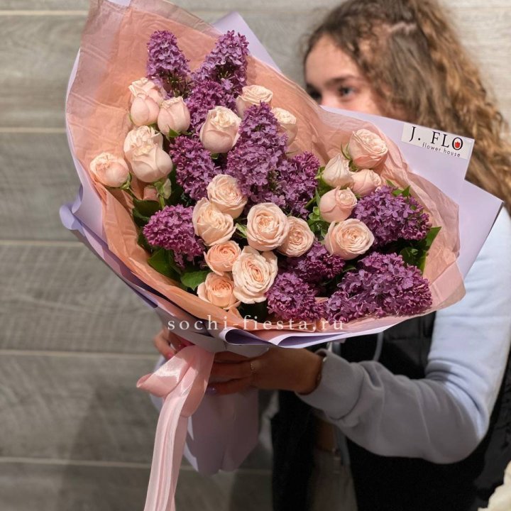 Букет "Лиловая весна" в Мурманске