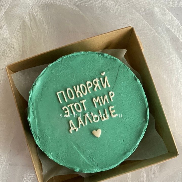 Бенто-торт "Покоряй этот мир" в Мурманске