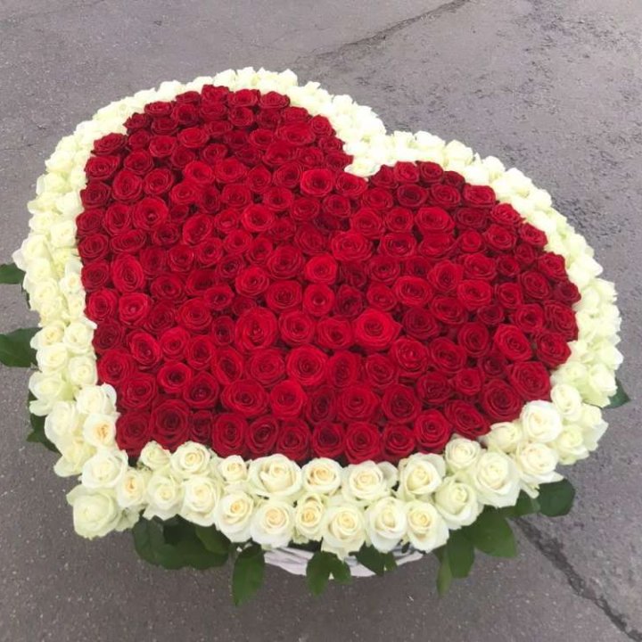 333 розы в корзине в Мурманске