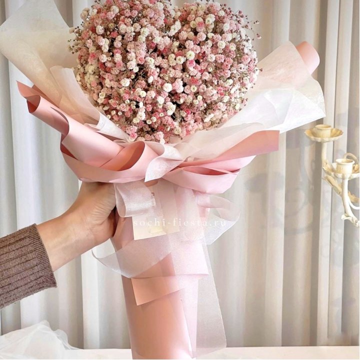 Сердце из гипсофилы  в Мурманске