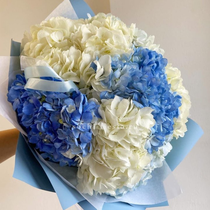 Букет гортензий "Голубая лаза" в Мурманске