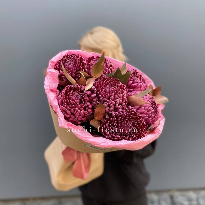 7 Хризантем Бигуди в золоте в Мурманске