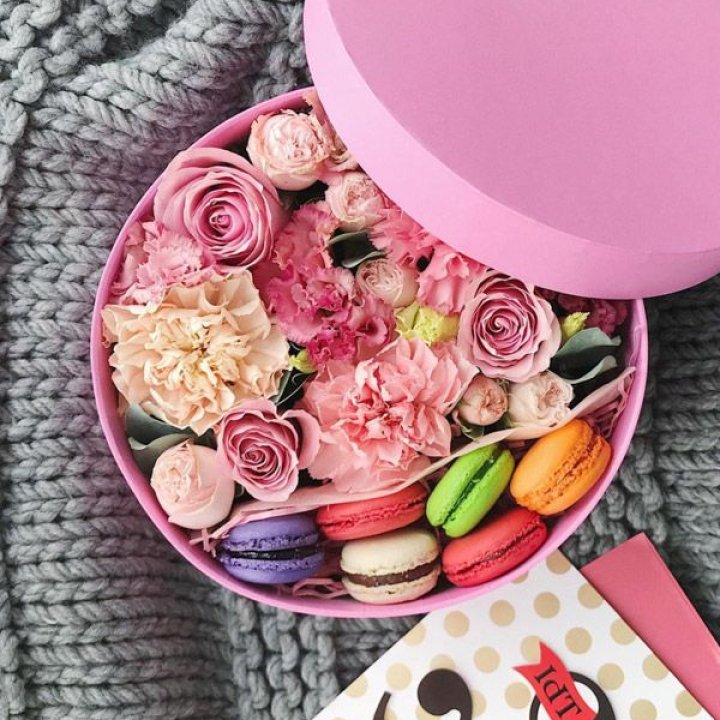 Цветочный бокс пинк в Мурманске