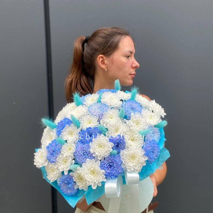  Коробочка  хризантем и лагуруса в Мурманске