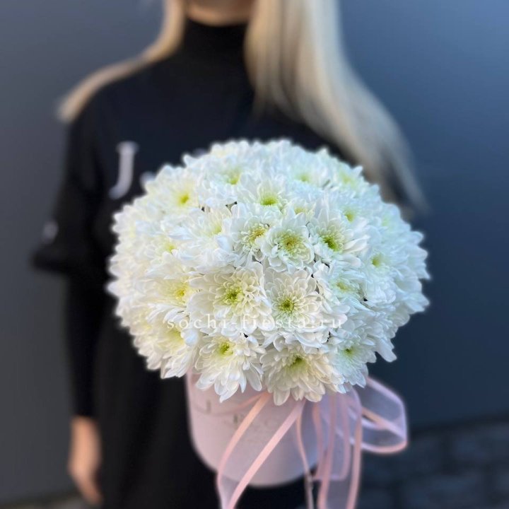 Коробка с хризантемами №1 в Мурманске