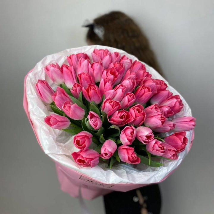 51 розовый тюльпан "Рози" в Мурманске