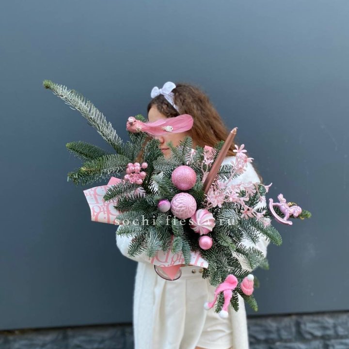 Композиция бокал розовый в Мурманске