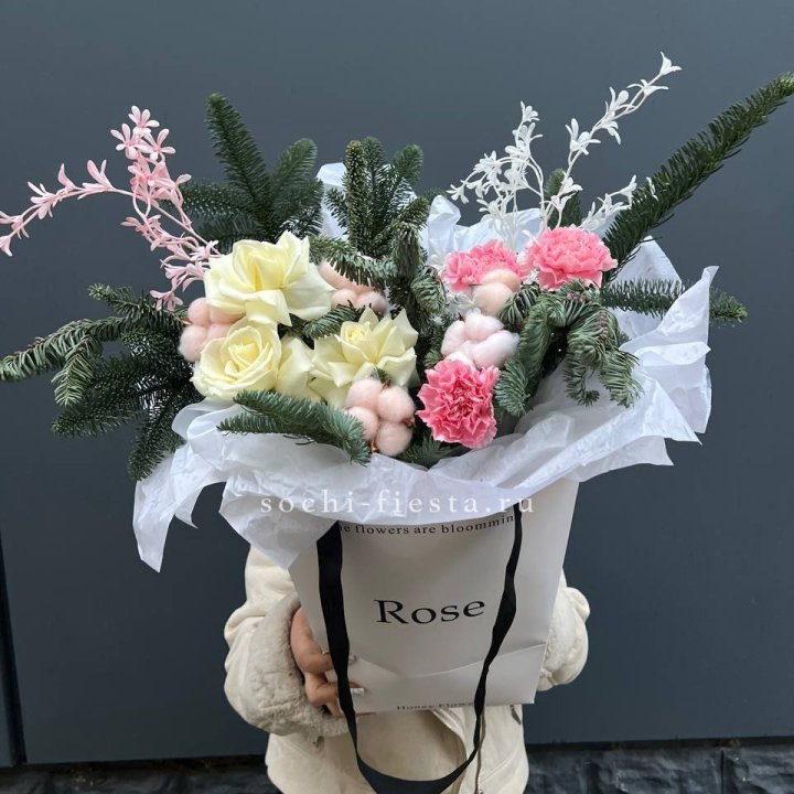 Цветочная сумка с нобилисом в Мурманске