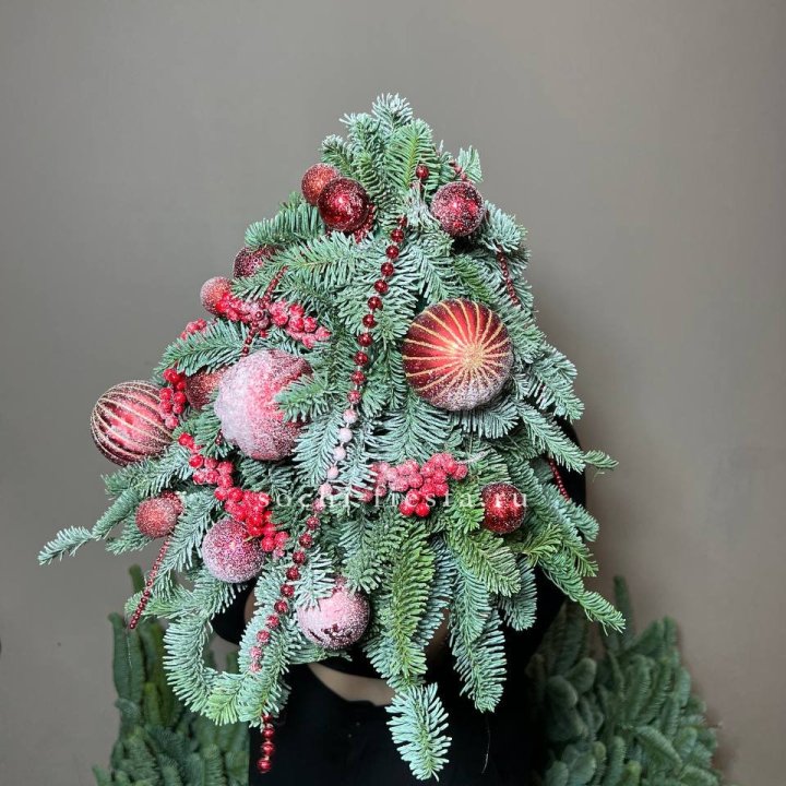 Ёлка красная в Мурманске