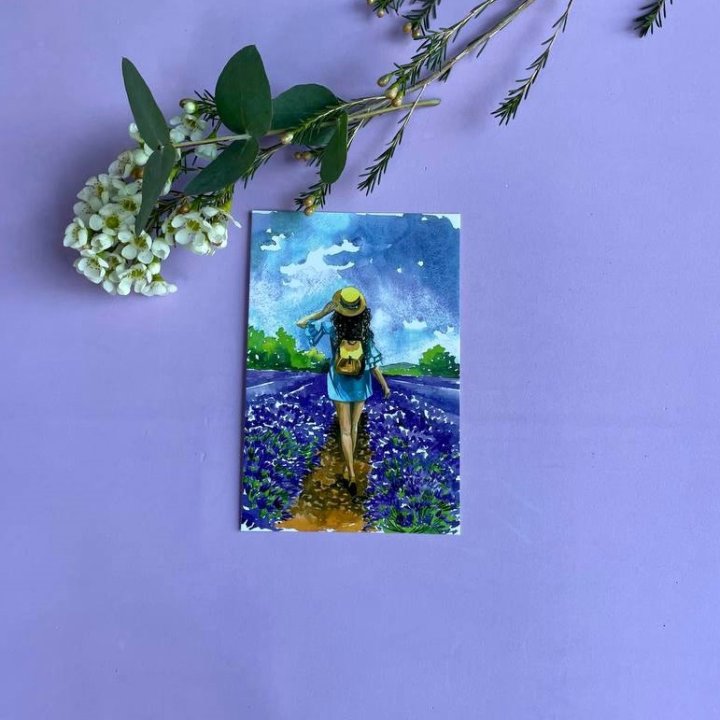 Открытка к букету "Цветочная дорога" в Мурманске