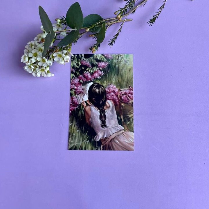 Открытка к букету "Среди пионов" в Мурманске