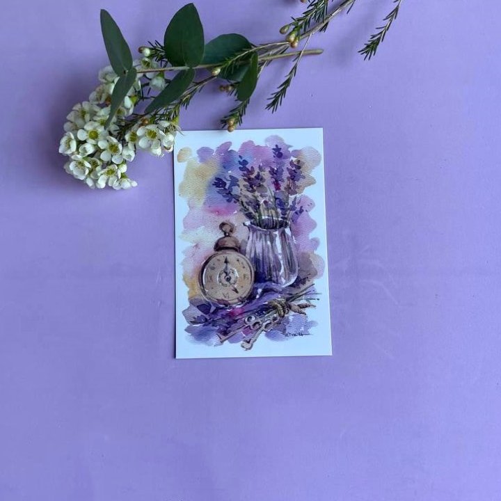 Открытка к букету "Часы" в Мурманске