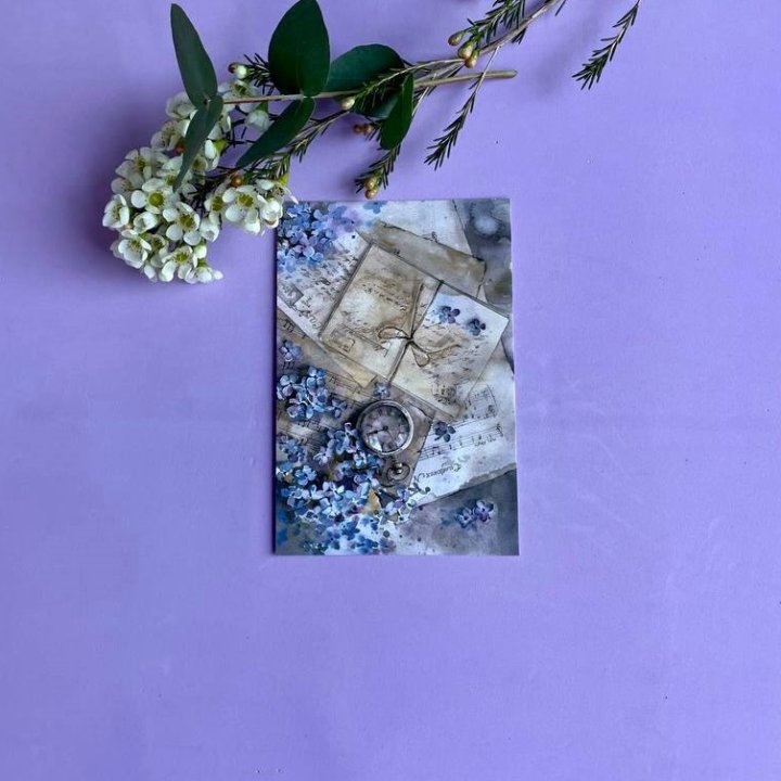 Открытка к букету "Время" в Мурманске