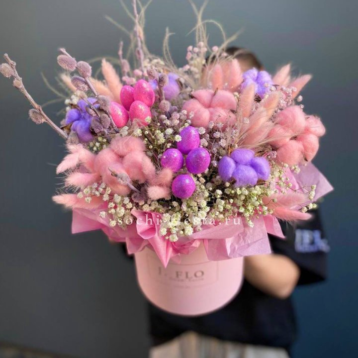 Сухоцветы в коробке  в Мурманске