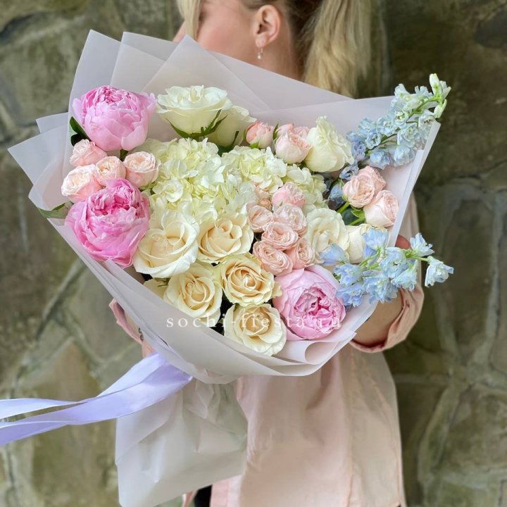 Букет с пионами "Богема" в Мурманске