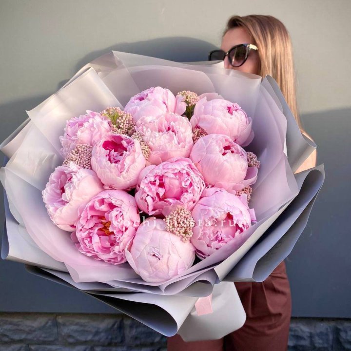 Букет с пионами "Стайл" в Мурманске
