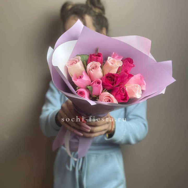 Букет из 15 роз Микс (Кения) в Мурманске