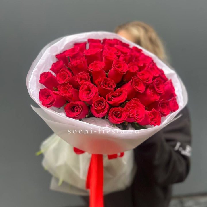 55 красных роз "Амелия" в Мурманске