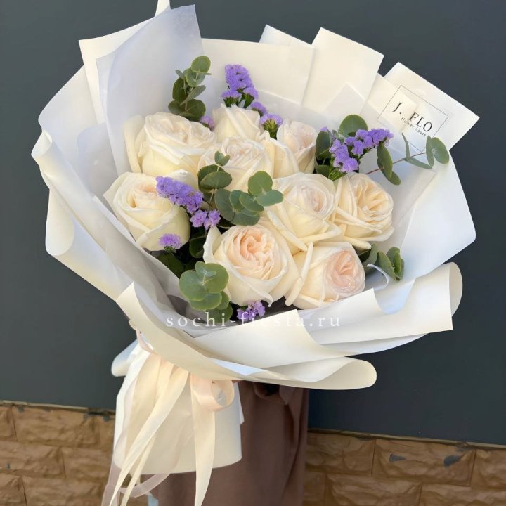 Букет из роз Вайт охара в Мурманске