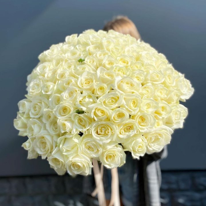 Букет  из 101 белой розы  в Мурманске