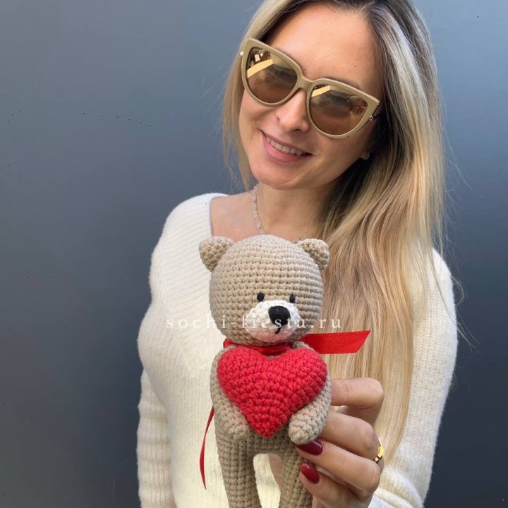 Мишка с сердцем ручной работы в Мурманске