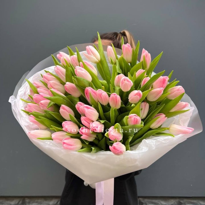Букет тюльпанов нежно-розовых в Мурманске