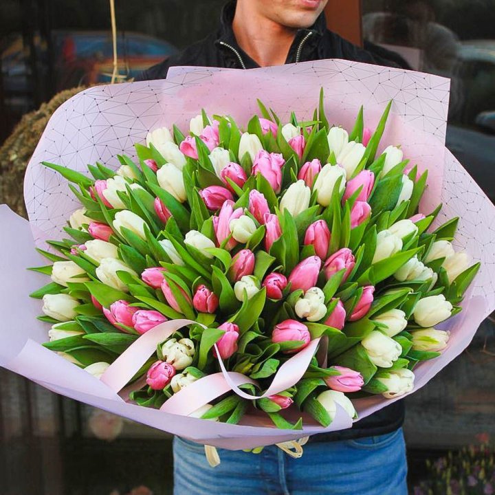 101 тюльпан микс в Мурманске